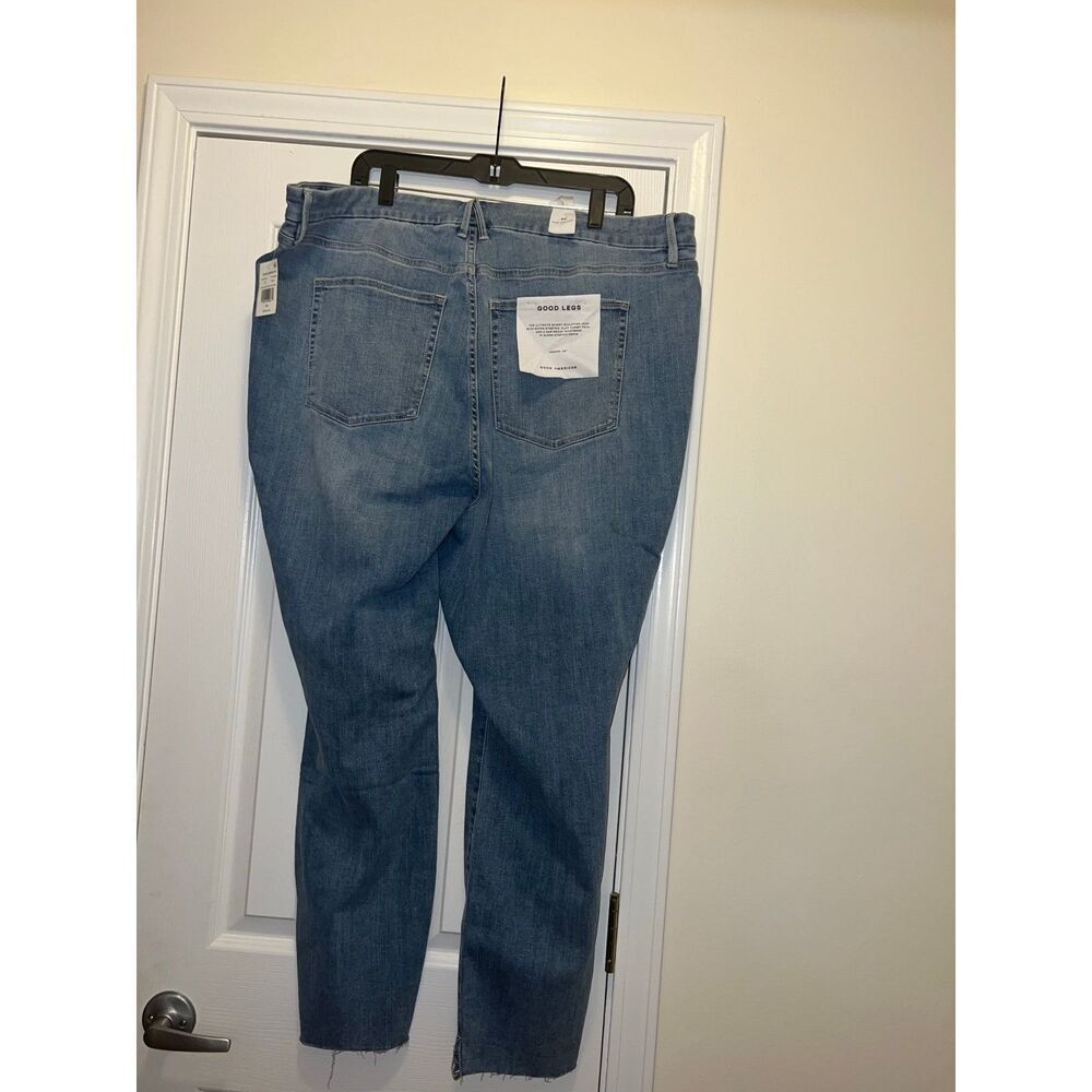Good American Good Legs Raw Step Hem Skinny Jeans Size 24 - Picture 5 of 9